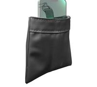 Car Rubbish Vent - Foldable Car Trash Small Air Vent Bag | Auto Interior Hanging Case | Car Side Pocket | Car Box Organizer For Car Door | Leather Car Accessories Interior For Coin And Keys (Black)