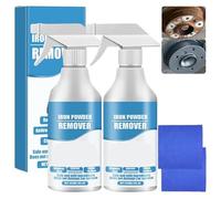 Car Rust & Iron Particle Remover Spray, Fast Acting Heavy Duty Metal Cleaner Rust Remover Spray, Brake Dust & Metal Residue on Vehicles,Tools, Bolts Wheels & More, Works on All Surfaces (2)