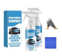 Car Rust & Iron Particle Remover Spray, Fast-Acting Metal Surface Cleaner, Heavy Duty Rust Dissolver, Fast Acting Rust Remover Spray for Cars, Wheels & Metal Tools, Chains, Stainless Steel (2pcs)