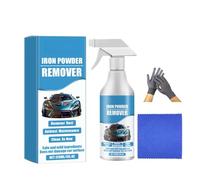 Car Rust & Iron Particle Remover Spray, Fast-Acting Metal Surface Cleaner, Heavy Duty Rust Dissolver, Fast Acting Rust Remover Spray for Cars, Wheels & Metal Tools, Chains, Stainless Steel (1pc)
