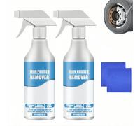 Car Rust & Iron Particle Remover Spray, Heavy-Duty Rust Cleaner, Fast Acting Rust Remover Spray for Cars,Wheels & Metal Tools, Chains, Stainless Steel, 120ml (2PCS)