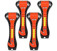 Car Safety Hammer 4 Pack, Car Emergency Escape Tool Window Glass Breaker and Seatbelt Cutter for Family Rescue, Life Saving Survival Kit