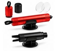 Car Safety Hammer, Emergency Window Breaker & Seat belt Cutter, Red & Black