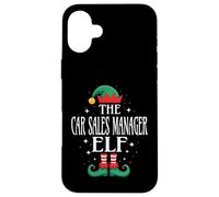 Car Sales Manager Elf Job Title Funny Christmas Matching Case for iPhone 16 Plus