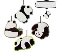 Car Scents Air Freshener - 4 Pieces Panda Shaped Rearview Mirror Decor,Long Lasting 20+ Days Animal Shape Car Fragrance Tablet | For Automotive Closet Bedroom Interior Decor
