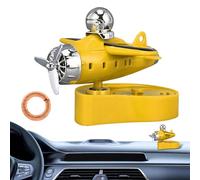 Car Scents Air Freshener - Solar Powered Aircraft Diffuser, Dashboard Perfume | Rotating Solar Car Air Freshener Inspired By Fighter jetDesign, Eco-friendly Oil Diffuser For Travel Auto Sed