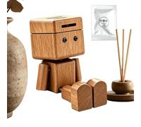 Car Scents Air Freshener Wood Robot Shape Reusable Aromatherapy | Car Air Vent Aromatherapy for Drivers Travelers Trucks RVs SUVs Sedans Daily Commute City Driving Home Office