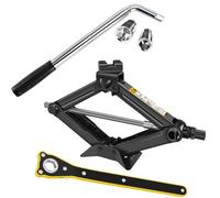 Car Scissor Jack Kit, 2Ton(4,409 lbs) Universal Portable Heavy Duty Car Jack Kit with Extendable Lug Wrench, Labor-Saving Ratchet Wrench, Tire Jack Tool Kits Emergency Kits for Auto Cars SUV Sedans