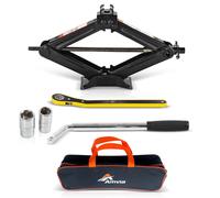 Car Scissor Jack Kit with Wrench - Scissor Jack + Lug Wrench (1.5 Ton)
