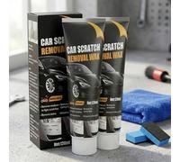 Car Scratch Removal Wax, Car Scratch Repair Paste with Protect Formula, Waterproof Car Scratch Repair Wax for Swirl Marks & Scuffs, Safe on Clear Coat, All Paint Types, with Sponge & Cloth (2 PCS)