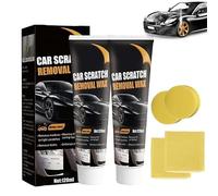 Car Scratch Remover, 2026 New Paint Rapid Scratch Remove, Car Scratch Repair Paste, 120 ml Scratch Removal Wax, with Wipe Sponge, Shallow Scratches Car Polish for All Paint Types (2 PCS)