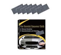 Car Scratch Remover Nano Cloth 2024 Upgraded Microfiber Tool For Paint Swirls Restoration And Original Color 6PCS (Black, 20X10cm)