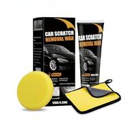 Car Scratch Remover Wax Kit, Polish for Light Scratches & Swirl Marks, Automotive Paint Restorer Compound with Sponge & Cloth, 120g