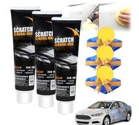 Car Scratch Repair Paste, Car Scratch Repair Paste Polishing Wax, Scratch Remover for Vehicles, Remover Kit with Wipe &Sponge for Car Various Surfaces (3PCS)