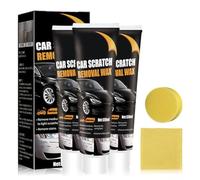 Car Scratch Repair Paste & Scratch Removal Wax with Sponge & Towel - Car Polish for Light Scratches, Swirl Marks & Stains - Restores Gloss - Easy Application - 120ml (3 Pack)