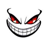 Car Scratch Sticker - Angry Eyes Car Decals | Bumper Stickers and Decals | Waterproof Devil Smile Car Decal | Halloween Decorative Sticker for Car, Funny Car Window Decoration for Motorcycles