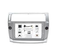 Car Screen Dashboard Stand Fit For Citroen C4 C-Triomphe C-Quatre 2004-2014 9"Car Radio Panel DVD Dash Kit Install Adapter Console Frame Stereo Radio Frame(-silver-canbus-B)