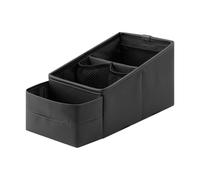 Car Seat - 12.40 Inch Car Caddy | Leather Seat - Multifunctional Storage Box with Cup Holder and Compartments for Mobile Phone, Keys and Tissues, Ideal for Travel & Road Trips