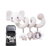 Car Seat Activity Toy | Spiral Plush Toys - Animal Learning Activities Stroller Accessories for Cot Long Road Trips Park Travel Vacation Outdoor Adventures