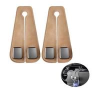 Car Seat Back Double Hook for Mercedes Benz/AMG SUV GLE V167 W166 / AMG GLE Coupé C167 C292, Foldable Hidden Car Seat Headrest Hook Universal Car Back Seat Headrest Hanger,Beige