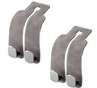 Car Seat Back Hooks, Leather Vehicle Headrest Hook Backseat Hangers With Dual Hooks, Storage Hook-Double Hook for Convenient Car Storage Hooks Back Seat Headrest Hooks for Car Bag Holder Hooks (C 2Pc)
