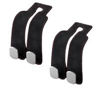 Car Seat Back Hooks, Leather Vehicle Headrest Hook Backseat Hangers With Dual Hooks, Storage Hook-Double Hook for Convenient Car Storage Hooks Back Seat Headrest Hooks for Car Bag Holder Hooks (A 2Pc)