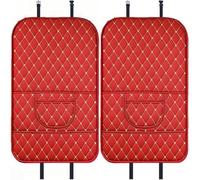 Car Seat Back Kick Mat for Renault Austral E-Tech Hybrid 2023, 2Pcs Universal Leather Waterproof Anti-Kick Protector Pad Scratchproof Vehicle Backrest with Storage Pocket