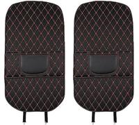 Car Seat Back Kick Mat for Renault Clio III 2005-09/Megane 2 Laguna 2 2003-09/Clio 4 2012-19, 2Pcs Universal Leather Waterproof Anti-Kick Protector Pad Scratchproof Vehicle with Storage Pocket