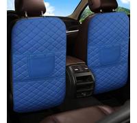Car Seat Back Kick Mat for Renault Master 2010-2026, 2Pcs Universal Leather Waterproof Anti-Kick Protector Pad Scratchproof Vehicle Backrest with Storage Pocket