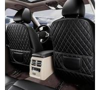 Car Seat Back Kick Mat for Renault Master 2010-2026, 2Pcs Universal Leather Waterproof Anti-Kick Protector Pad Scratchproof Vehicle Backrest with Storage Pocket