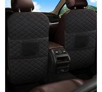 Car Seat Back Leather Anti Kick Mat for BMW 4 Series 2014-2023, Waterproof Durable Seat Back Protector Easy Clean Multifunctional Organizer Storage Bag Travel Accessory,black