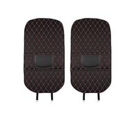 Car Seat Back Leather Anti Kick Mat for Ford Ranger Expedition F150, Waterproof Durable Seat Back Protector Easy Clean Multifunctional Organizer Storage Bag Travel Accessory,black red