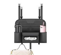 Car Seat Back Organizer - 14.37x11.02in Multi-Pocket Travel Caddy, Cup Holder Storage Bag, Hanging Compartment Organizer with Hooks | Auto Interior Accessory for Vehicles Trucks SUVs Road Trip