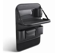 Car Seat Back Seat Organiser with Folding Table, 7 Pockets, 64 x 44 cm, Large Capacity, Waterproof Seat Protector, Car Child Seat Accessories, Interior, Backrest Protection, Table Organiser, Food