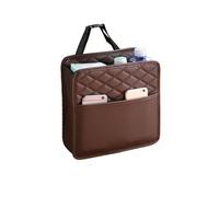 Car Seat Back Storage Box For Caddy V 2020-2025, Backrest Headrest Organizer Hanging Bag Multi Functional Travel Interior Accessories,Dark brown