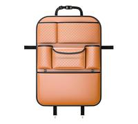 Car Seat Back Storage Box for Opel Vauxhall Karl/Karl Rocks 2015-2023, With Cup Holder Tissue Box Watertight Hanging Multifunctional Storage Rack,Brown