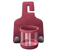 Car Seat Back Storage Hook, Cup Holder for Headrest, Multifunctional Headrest Cup Holder with Hook, Cup Holder for the Back Seat Headrest Made of PU Leather with Meta