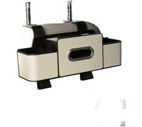 Car Seat Back Storage System 4 in 1 with Built-in Cup Holder Tissue Dispenser Snack Storage and Accessory Compartment for SUV Van Sedan (White)