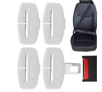 Car Seat Belt Cover - Silicone Buckle Lock Protector, Reusable Slide Guard with Universal Fit Sleeve | Anti Scratch Silent Dustproof Shield for Auto Trucks Friends Colleagues Family