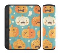 Car Seat Belt Covers 2 Pack Breathable Car Safety Seat Belt Strap Shoulder Pad for Adults and Kids M Halloween Crying Pumpkin