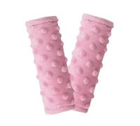 Car Seat Belt Covers 2 Pack for Baby Kids, Soft Reversible Car Seat Shoulder Strap Pads, Seatbelt Cushion, Neck Strap Covers for Stroller, Carrier, Pushchair -Dots, Pink