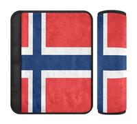 Car Seat Belt Covers 2 Pack Soft Backpack Shoulder Strap Pad Cover for Adults and Kids M Norway National Flag Perfect Business Concepts