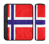 Car Seat Belt Covers 2 Pack Soft Backpack Shoulder Strap Pad Cover for Adults Youth Kids M Norway Flag