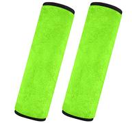 Car Seat Belt Covers 2 Pack Soft Car Belt Protector Car Safety Seat Belt Strap Shoulder Pad Car Accessories for Adults and Kids M Fluorescent Green