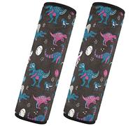 Car Seat Belt Covers 2 Pack Soft Car Belt Protector Car Safety Seat Belt Strap Shoulder Pad Car Accessories for Adults and Kids M Dino Pink Blue