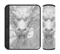 Car Seat Belt Covers 2 Pack Soft Car Safety Seat Belt Strap Shoulder Pad for Adults and Kids M Chinese Dragon Art Print