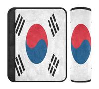 Car Seat Belt Covers 2 Pcs Breathable Baby Seat Shoulder Strap Cover for Women Men Kids S South Korea Flag