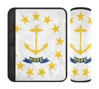 Car Seat Belt Covers 2 Pcs Breathable Backpack Shoulder Strap Pad Cover for Adults Child Kids S Rhode Island State Flag