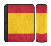 Car Seat Belt Covers 2 Pcs Soft Auto Seatbelt Shoulder Pad for Adults and Kids S Spain Flag