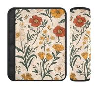 Car Seat Belt Covers 2 Pcs Soft Camera Bag Strap Cover for Adults Youth Kids S Floral Vintage Pattern